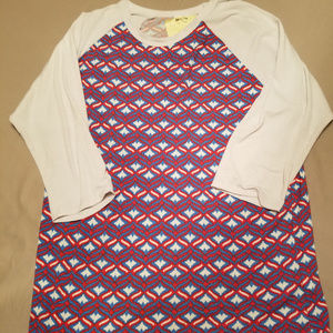 Lularoe Randy Baseball Tee - Size 2XL